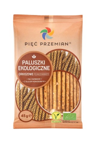 PIĘĆ PRZEMIAN Paluszki orkiszowe pełnoziarniste BIO 45g