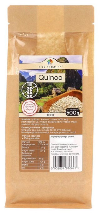 PIĘĆ PRZEMIAN Quinoa biała - komosa ryżowa 500g