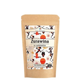 PIĘĆ PRZEMIAN Żurawina w czekoladzie bez cukru bezglutenowa 100g