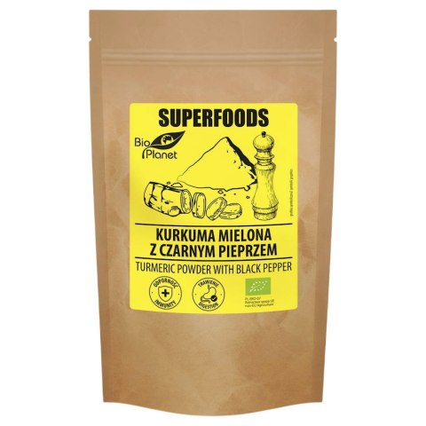SUPERFOODS Kurkuma mielona z czarnym pieprzem BIO 200g BIO PLANET