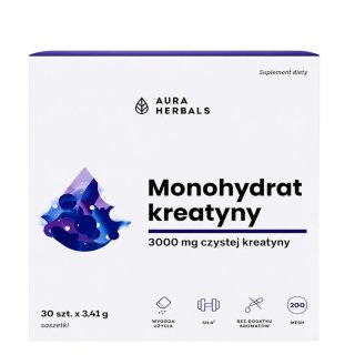 AURA HERBALS Kreatyna monohydrat saszetki 30 x 3,41g