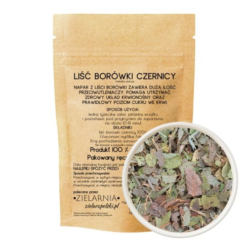 Borówka czernica liść 50g ZIELARZPOLSKI.PL