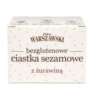 ŁAKOĆ WARSZAWSKI - Ciastka sezamowe z żurawiną bezglutenowe 150g