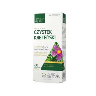 MEDICA HERBS Czystek kreteński 500mg, 60 kaps.