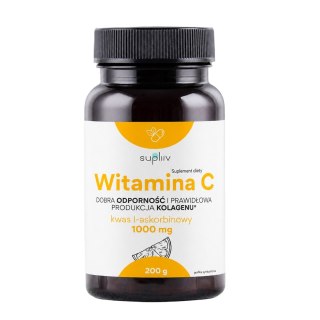 Witamina C kwas l-askorbinowy proszek 200g SUPLIIV
