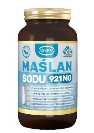 ASEPTA Maślan sodu 921mg, 100 kaps.