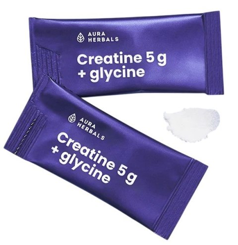 AURA HERBALS Kreatyna 5g + glicyna saszetki 30 x 8,69g