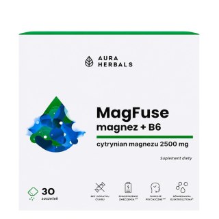 AURA HERBALS MagFuse magnez + B6 30 saszetek