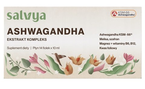 Ashwagandha ekstrakt kompleks 14 fiolek x 10ml GINSENG POLAND