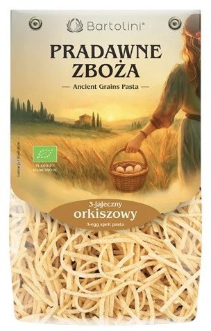 BARTOLINI Makaron orkiszowy 3-jajeczny kluska BIO 250g