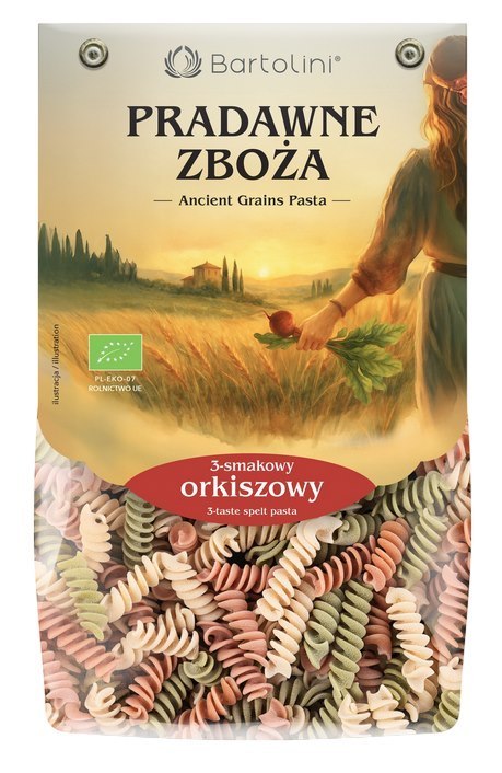 BARTOLINI Makaron orkiszowy 3-smakowy BIO 250g