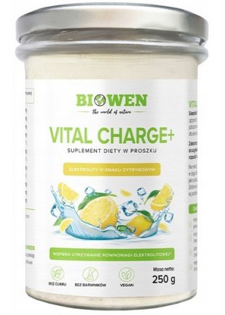BIOWEN Elektrolity Vital Charge+ o smaku cytrynowym 250g