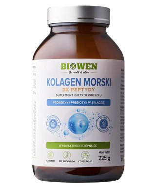 BIOWEN Kolagen Morski - 3x PEPTYDY w proszku 225g