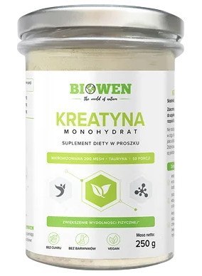 BIOWEN Kreatyna monohydrat mikronizowana 200 MESH 250g