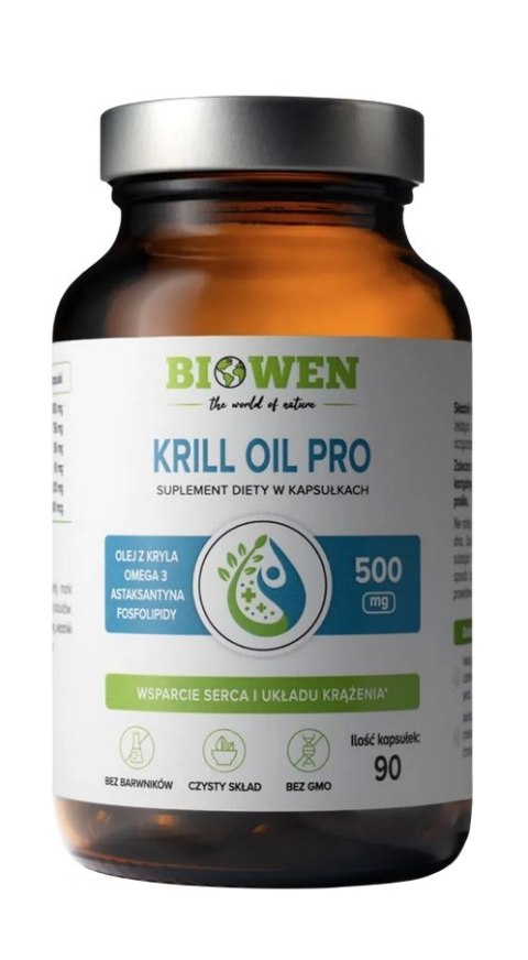 BIOWEN Krill Oil Pro - olej z kryla 500mg, 90 kaps.