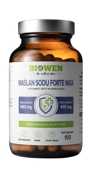BIOWEN Maślan sodu 580mg, 100 kapsułek dojelitowych
