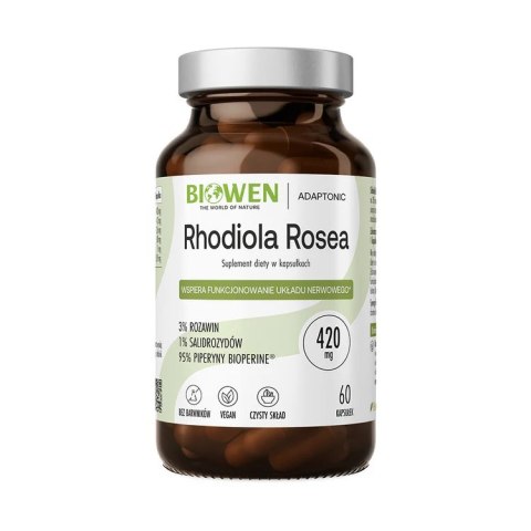 BIOWEN Rhodiola Rosea 420mg, 60 kapsułek - różeniec górski