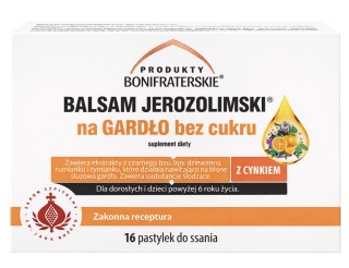 Balsam Jerozolimski na gardło bez cukru 16 pastylek do ssania PRODUKTY BONIFRATERSKIE