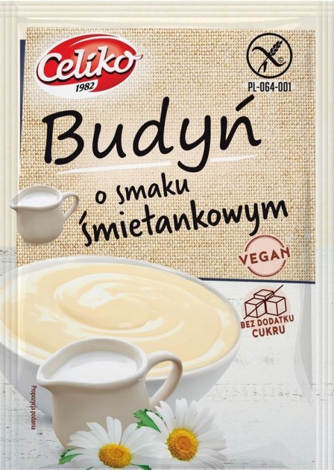 Budyń o smaku śmietankowym bezglutenowy bez dodatku cukru 40g CELIKO
