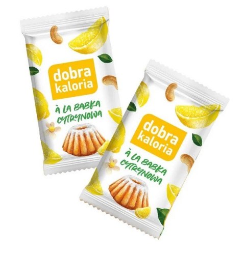 DOBRA KALORIA Mini batoniki a'la babka cytrynowa z nerkowców (6x17g) KUBARA