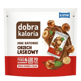 DOBRA KALORIA Mini batoniki orzech laskowy i czekolada 6x18g KUBARA