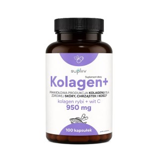 Kolagen rybi + witamina C 100 kaps. SUPLIIV