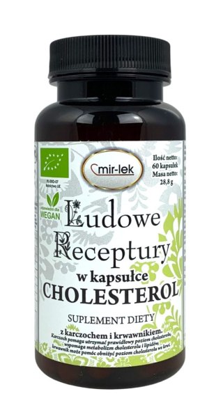 LUDOWE RECEPTURY cholesterol BIO 60 kapsułek MIR-LEK