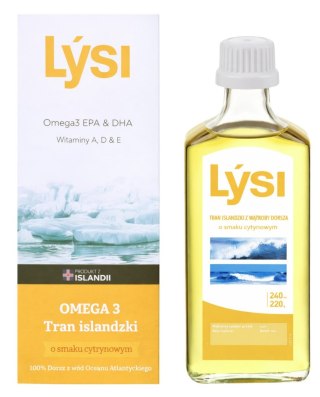 LYSI Tran islandzki o smaku cytrynowym 240ml