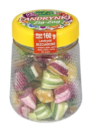 Landrynki owocowe Zig-Zag ze stewią bez dodatku cukru 160g AKA