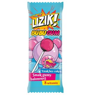 Lizik BUBUGUM lizak bez cukru smak gumy balonowej 1 szt. STARPHARMA