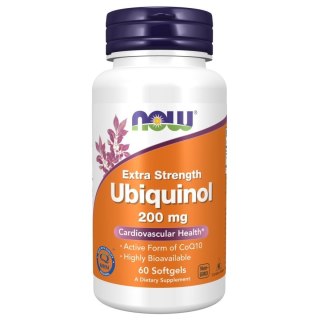 NOW FOODS Ubiquinol 200mg, 60 kaps. - aktywny Koenzym Q10