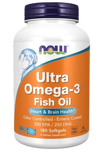 NOW FOODS Ultra Omega-3 500 EPA / 250 DHA, 180sgels.
