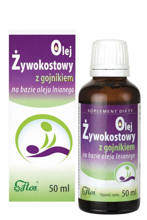 Olej żywokostowy z gojnikiem na bazie oleju lnianego 50ml FLOS