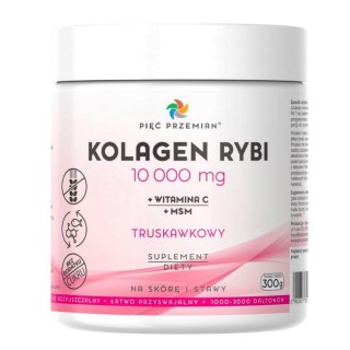 PIĘĆ PRZEMIAN Kolagen rybi truskawkowy + wit. C + MSM 300g