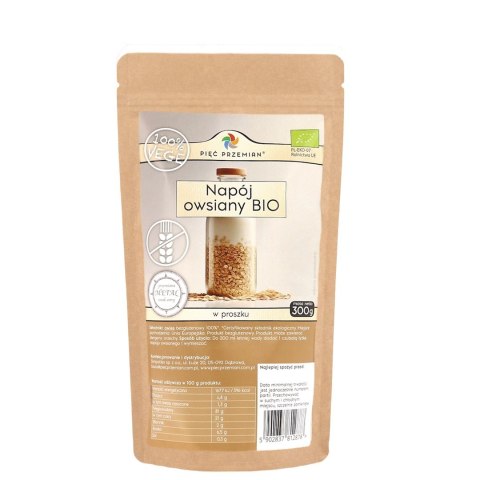 PIĘĆ PRZEMIAN Napój owsiany w proszku BIO bezglutenowy 300g