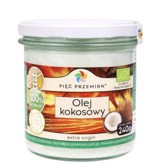 PIĘĆ PRZEMIAN Olej kokosowy BIO extra virgin 240g