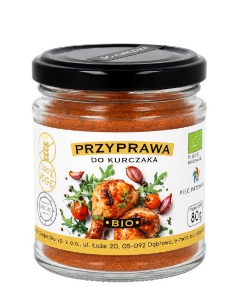 PIĘĆ PRZEMIAN Przyprawa do kurczaka bezglutenowa BIO 80g