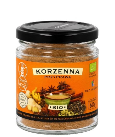 PIĘĆ PRZEMIAN Przyprawa korzenna bezglutenowa BIO 60g