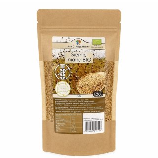 PIĘĆ PRZEMIAN Siemię lniane złote bezglutenowe BIO 400g