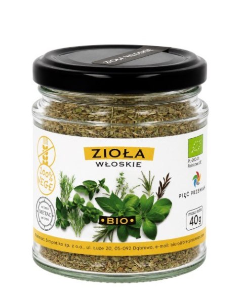 PIĘĆ PRZEMIAN Zioła włoskie bezglutenowe BIO 40g