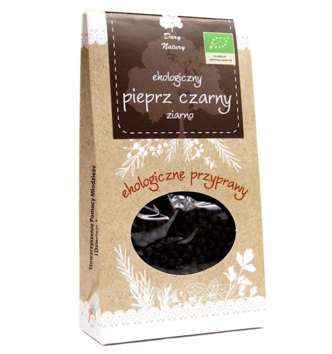 Pieprz czarny ziarnisty BIO 50g DARY NATURY