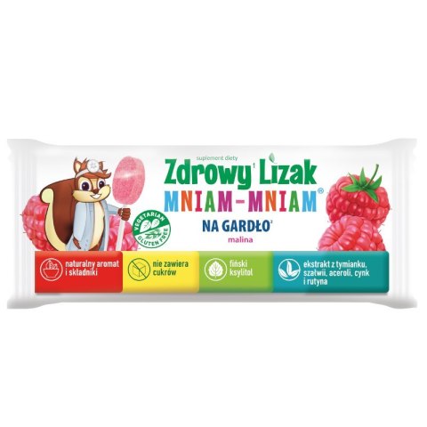 Zdrowy lizak Mniam-Mniam bez cukru na gardło 1 szt. STARPHARMA