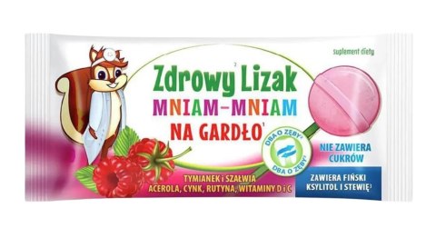 Zdrowy lizak Mniam-Mniam bez cukru na gardło 4+1 gratis STARPHARMA