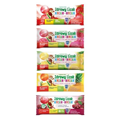 Zdrowy lizak Mniam-Mniam bez cukru witaminy 4+1 gratis STARPHARMA