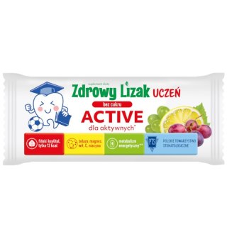 Zdrowy lizak Uczeń bez cukru Active dla aktywnych winogrono-cytryna 1 szt. STARPHARMA