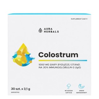 AURA HERBALS Colostrum 1000mg bananowe saszetki 30 szt.