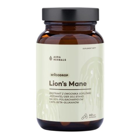 AURA HERBALS Mycodrop Lion's Mane 60 kaps.