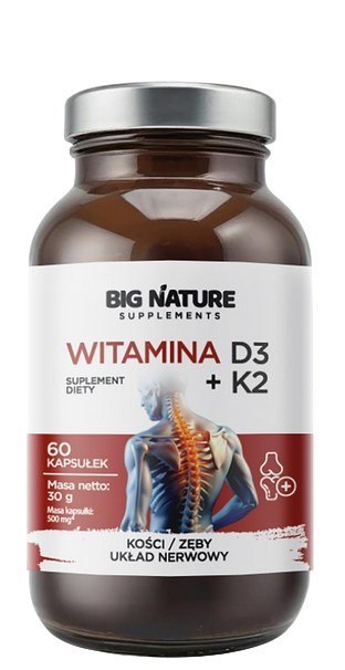 BIG NATURE Kapsułki Witamina D3 4000 IU + K2 100mcg 60 kaps.