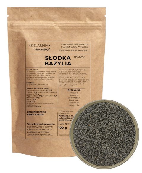 Bazylia słodka nasiona 100g ZIELARZPOLSKI.PL