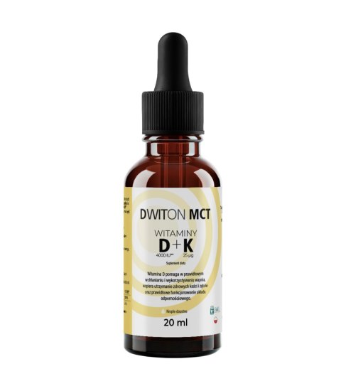 DWITON MCT Witaminy D3 4000 IU + K2 25mcg 20ml EKOTOTU